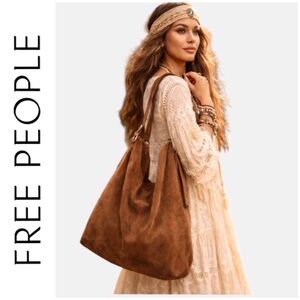 We The Free Honor Large Suede/Leather Hobo Bag NWT